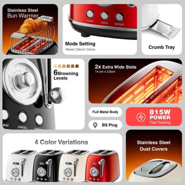 توستر نان فلر مدل TO290BK - تصویر 3