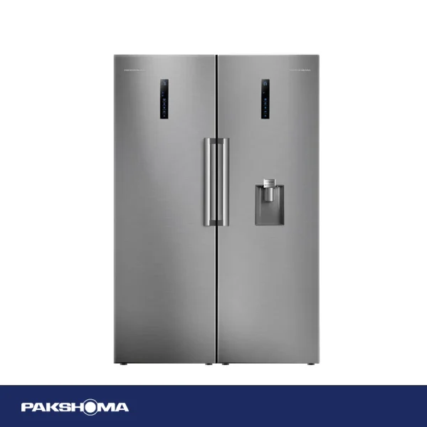 pakshoma-twin-s.webp یخچال فریزر دوقلو پاکشوما مدل RTRA-RTFA901 اینوکس - تصویر 1