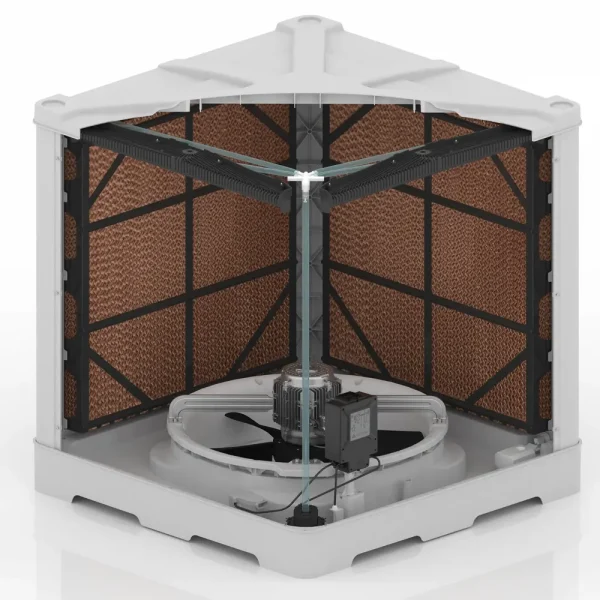 کولر پلیمری سلولزی نیرو تهویه البرز 30000 مدل TYPHOON6/300D پایین زن - تصویر 4