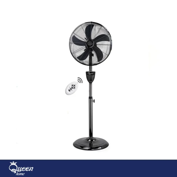 qh پنکه دو منظوره کویین هوم مدل QH-6680 رنگ تیتانیوم - تصویر 1